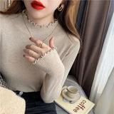 Half Turtleneck Knitted Pullover Sweaters Fashion Tops 2022 Women Korean Casual Basic Solid Jumper Pull Femme