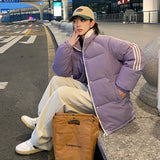 The 2024 New Autumn And Winter Korean Version Of The Loose Standing Collar Cotton-Padded Jacket And Thick Coat Tide-Outfit