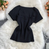 Babes Style Short-Sleeved Design Sense Of Small Side Collar Machine Collar Collar Collar Collar Collar Collar Collar Collar Collar Collar Collar Collar Collar Collar Collar Collar Collar Collar Collar Collar Collar Collar Collar