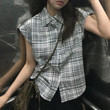 Design Style Buckle Shirt 2025 Summer Babes Ancient Early Slimming Leisure New