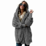 autumn and winter plush warm cotton coat mid-length double-sided