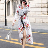 Summer Sun-Proof Clothing Female Outdoor Shawl Thin Chiffon Cardigan Jacket Fairy Mid-Length Sun-Protective Clothing