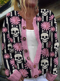 New 3D Printed Women's Cardigan Knitted Jacket Spring Autumn Shirt