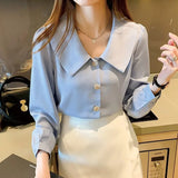 Women Elegant Pure Color Classic Summer Minimalist Female Comfortable Hot Sale Basic Tops Blusa Students Leisure
