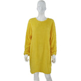 Autumn / Winter Ebaywish Fashionable Women's Dress With Long Sleeves, Round Neck And Loose Plush Dress-Outfit