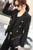Long Sleeve Fashionable Elegant All-matchDouble Breasted Simple Single Breasted Classic Office Lady Temperament