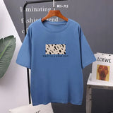Leopard Printed T Shirt Women 100% Cotton Oversized Gothic Graphic Female Soft Tops Harajuku Loose Cusual Tees