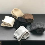 Women's Simple Wind Warm Medium Wool Stockings 2022 Winter New Thread Stockings Solid Stockings