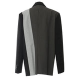 New Three-Color Splicing Colliding Color Loose Version Of The Supercool Casual Suit Jacket Female