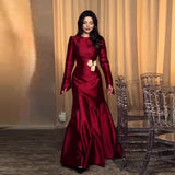 2025 New Fashion Pure Color Round-Neck Casual Knitted Wide Leg Trousers Two