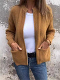 2025 Explosion Fashion Casual Collar Zipper Jacket Loose Pocket Jacket