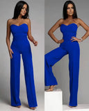 Fashion Tube Top Long Jumpsuit Women Elegant Temperament Tube Top Wide-leg Jumpsuit Women 618-1-Outfit