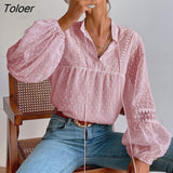 Sleeve Vintage Women Blouse Lace-up Tops Female Elegant Female Shirts Loose Chiffon Lace Blouses Blusas Autumn New