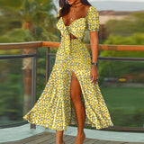 Set With Maxi Skirt Black Split Ladies Suit Crop Tshirt Short Sleeve And High Waist Skirts Summer Loose Casual Fashion