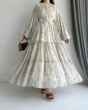 Fashion Printing Bohemian Style Dress In Autumn