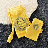 2021 Women's Brand Velvet Fabric Tracksuits Velour Suit Women Tracksuit Hoodies And Pants Fat Sister