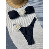 Toloer New Three-Dimensional Flower Hot Girl Bikini Hot Triangle Pants Split Sexy