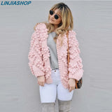chic jumper pink christmas cardigan autumn winter outwear casual special 3D flower cashmere women white