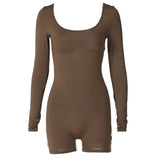 Toloer Women's Spring And Summer Long Sleeve U Collar Tie Hollow Out Open Back Tight Sports Yoga