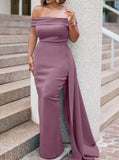 Occassional Off Shoulder Long Evening