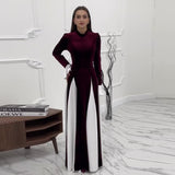 Autumn New Women's Fashion Hit Color To Receive The Waist Swing