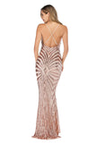 Sequins Straps Long Mermaid Evening