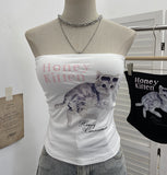 Diamond Tector Tset Coat Outside Wearing Bra Mat Babes Wrapped Bra Short Open Umbilly Printed Vest