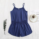 Pajamas for Women Summer Solid Sleepwear Sexy Pyjamas Set Tank Top Shorts