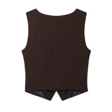 Women's Clothing 24 New Side Fork Vest Belt 100 Folded Casual