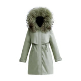 The New Style To Overcome The Velvet And Thick Down Cotton Clothes Female Long Korean Version Autumn Winter Waist Hooded Cotton-Padded Jacket Cotton-Padded Jacket-Outfit