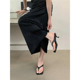 New French High-Heeled Toe Cat And Word Drag Wearing Skirts With Skirts Women's Head And Beach