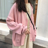 Sweaters Women Cardigan V-Neck Long Sleeve Fashion Loose Breathable Casual Knitting Female 7 Colors Autumn Comfortable
