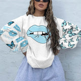 Sweatshirt Women Colorful Pullover Tops Spring Autumn Fashion Streetwear Oversized Loose Shirt Pullover Sweatshirts