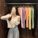 Thin Women 2025 New Summer With Long Sleeves Sun Knitted Bottom Shirt On The Coat Of Ice