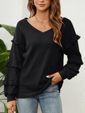 Ruffled V-Neck