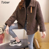 Wool Coat Winter Clothes Women Korean Loose Autumn Winter Wild Thick Fur One-piece Plush Warm Top Fashion Cardigan