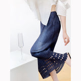 Folds New Products Fashionable To Do The Old Temperament Folded Half Skirt Tight Bag Of The Ass Burning Flowers Hollow Crobly Half-Body