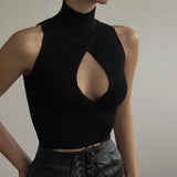 Spring And Summer Explosion Women's Sleeveless Hollow Repair Body Weaving Small