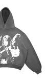 Street Gothic Casual Letter Blast Print Pattern Men Clothing Fashion Hoodie Harajuku Retro Y2K Hoodie sweatshirt-Outfit