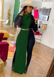 Turtleneck Side Slit Long Sweater Top 618-1-Outfit