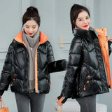 2021 New Women's Clothing Solid Cotton Parkas Short Women's Outwear Autumn Winter Jacket Coats Women Puffer