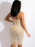 Party Sexy Crystal Strap Long Bodycon