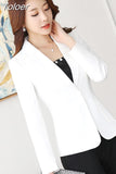 Solid Color Elegant Red Blazer Women Jacket England Style Slim Fit Long Sleeve Outerwear Notched Collar Single Button