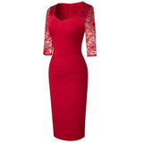 Formal Lace Patch Vintage Pencil
