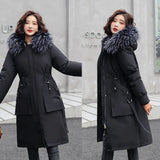 -30 Degrees Women Jacket Long Parkas Female Coat Winter Warm Removable Fur Lining Hooded Winter Jacket Women