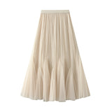 Autumn Vintage Fall Dress Slim Swing Fishtail Skirt Women Fashion A Word Morphine Half Dress