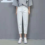 Women Spring Summer Trendy Simple Korean Style All-match Solid Hole Soft High Waist Streetwear Womens Trousers Chic