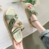 Women Wearing Sandals In The Summer Wear The New Year's New Casual Dress Thick-Bottomed Fairy Wind Students Flat Bottom Women's