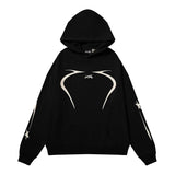 High Street Ins Minority Retro Print Letters Loose Hooded Sweaters For Men And Women In Autumn And Winter-Outfit