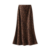 Print Half-Dress Woman 2025 Autumn And Winter New High-Rise Thin Fishtail Skirt Mid-Length One-Step Skirt